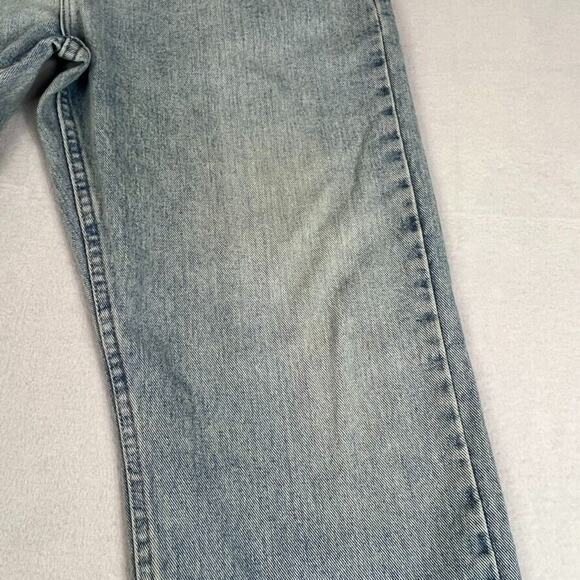 Wrangler Jeans Mens 34x30 Straight Leg Denim Light Wash Vintage Cowboy Western - Picture 8 of 14
